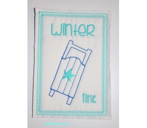 ITH Postkarte - Winter Time Schlitten - Frau H.